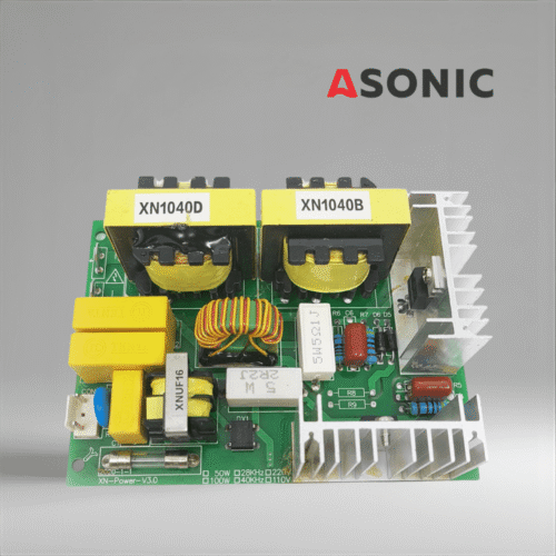 ASONIC PROmodel PCB 120W 40kHz, högpresterande strömkretskort för ultraljudsrengörare, som ger stabil effekt och tillförlitlighet.