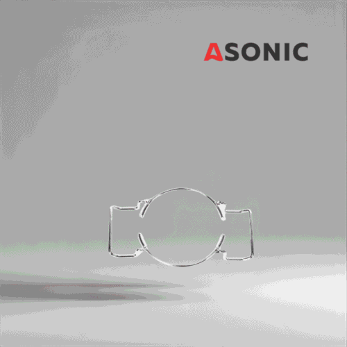 ASONIC laboratoriebägarhållare 0,8 l, liten tillbehörsdel i rostfritt stål för precisionsrengöring med ultraljud.