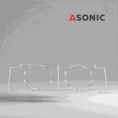 ASONIC laboratoriebägarehållare 6L, professionellt tillbehör utformat för ultraljudsrengöringstankar i laboratorier och verkstäder.