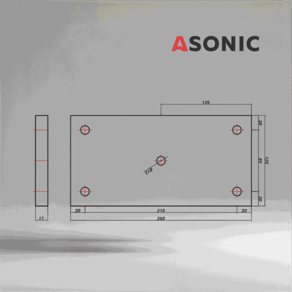 ASONIC HEATER-1000W-5 skruvar-2 extern ultraljudsrengöringsbehållare värmare