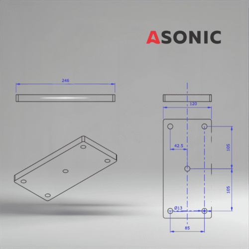 ASONIC HEATER-1000W-5 skruvar-3 extern ultraljudsrengöringsbehållare värmare