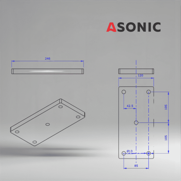 ASONIC HEATER-1000W-5 skruvar-3 extern ultraljudsrengöringsbehållare värmare