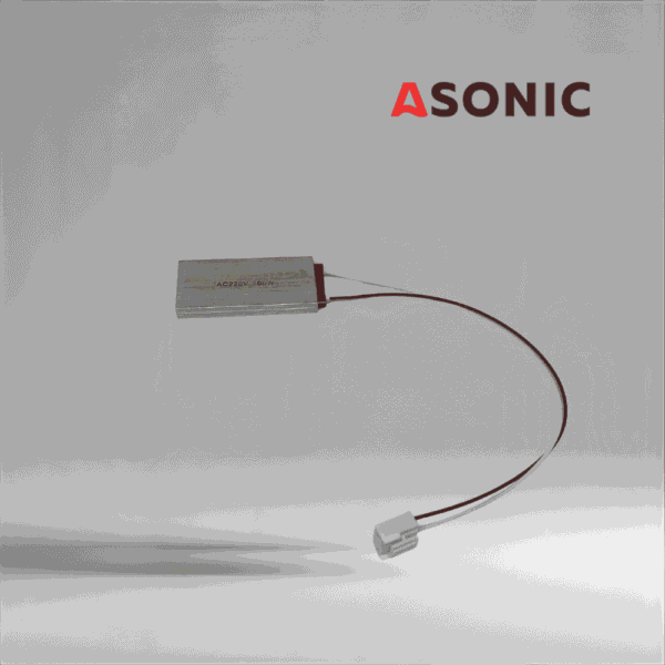 ASONIC 100W platt värmare avsedd för montering på ultraljudsrengöringsreservoarer för temperaturreglering.