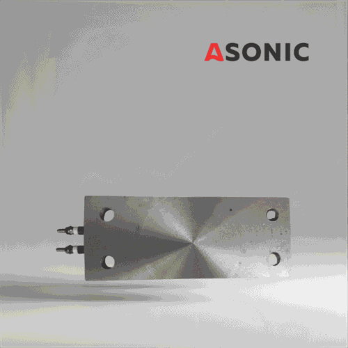 ASONIC 500W platt värmare monterad på industriella ultraljudsrengöringsbehållare för vätskeuppvärmning.