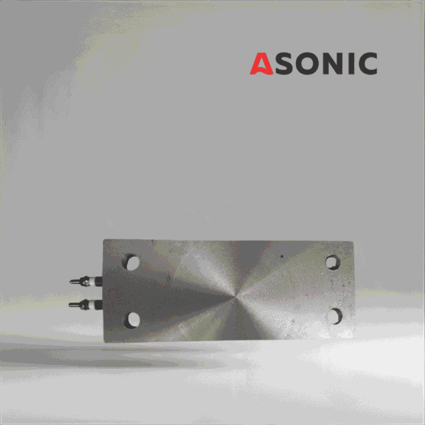 ASONIC 500W platt värmare monterad på industriella ultraljudsrengöringsbehållare för vätskeuppvärmning.