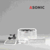 ASONIC HOME-2500 ultraljudsrengöringsmaskin, mångsidig enhet för glasögon, smycken och hushållsinstrument.