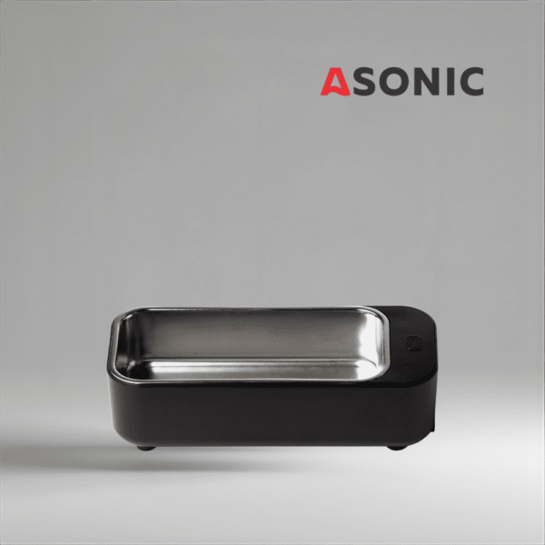 ASONIC HOME-450BLACK4 ASONIC HOME-450black kompakt ultraljudsbad, effektiv enhet för rengöring av smycken, glasögon och klockor.