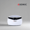 ASONIC HOME-650 ultraljudsrengörare, utformad för daglig hemmabruk, kompakt enhet för smycken och glasögon.