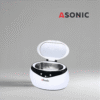 ASONIC HOME-650 litet ultraljudsbad för smycken, glasögon och personliga föremål, bärbart och effektivt.