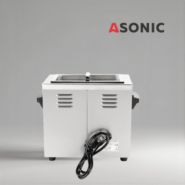 ASONIC IND-40 ultraljudsrengörare, kompakt professionell enhet för precis rengöring av verktyg, instrument och små delar.