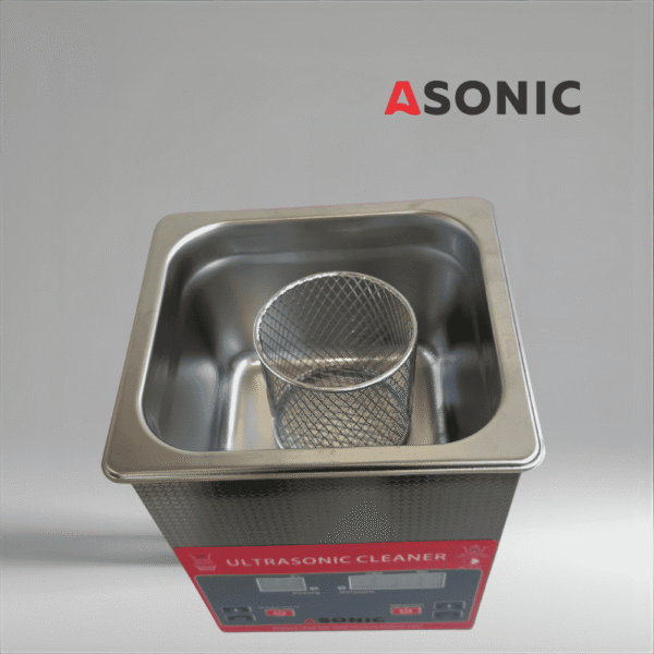 ASONIC ROUND-BASKET rostfri trådkorg för ultraljudsrengörare