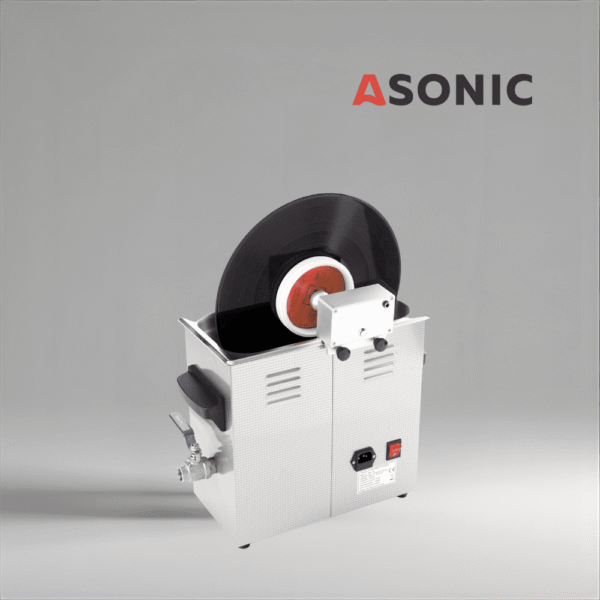 ASONIC Vinyl Cleaner-02 ultraljudsrengöringsmedel, återställer klarheten och tar bort brus från 2 LP-skivor.