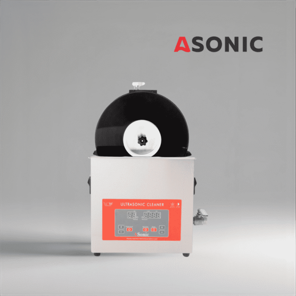 ASONIC Vinyl Cleaner-05 ultraljudslösning, utformad för säker och effektiv rengöring av upp till 5 vinylskivor.