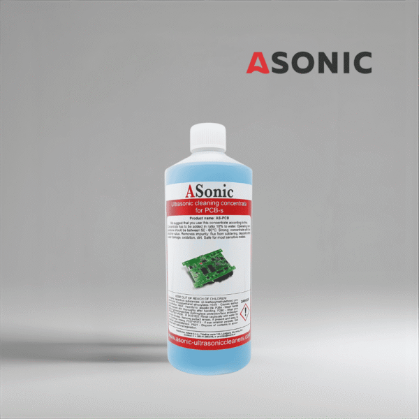 ASonic AS-PCB-1 ASONIC PCB-1 ultraljudsrengöringsmedel, 1 liters lösning för säker och precis rengöring av kretskort och elektronik.