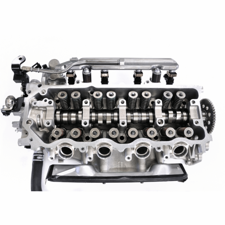 Stor bilmotor delvis exponerad för att visa komponenter som kan rengöras med ultraljudsteknik.